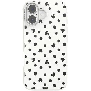 PopSockets iPhone 17 Phone Case with MagSafe, Wireless Charging Compatible, Disney – Mickey Polka Dot White