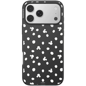 PopSockets iPhone 17 Pro Max Phone Case with MagSafe, Wireless Charging Compatible, Disney – Mickey Polka Dot Black