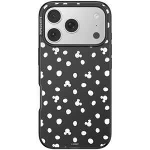 PopSockets iPhone 17 Pro Phone Case with MagSafe, Wireless Charging Compatible, Disney – Mickey Polka Dot Black