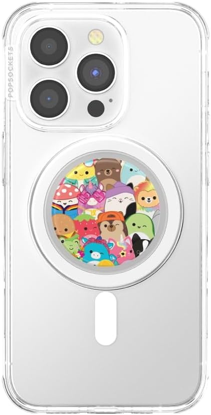 image:imagePopSockets Phone Grip for MagSafe with Kickstand Magnetic Stand Swappable Top Secure Hold for iPhone MagSafe Cases Phone amp Tablet Grip Squishmallows MalcolmFriends