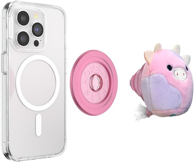 image:imagePopSockets Phone Grip for MagSafe with Kickstand Magnetic Stand Swappable Top Secure Hold for iPhone MagSafe Cases Phone amp Tablet Grip Squishmallows MalcolmPatty