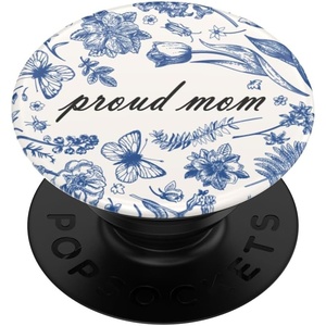 PopSockets: Phone Grip with Expanding Kickstand, Pop Socket for Phone – Vibey Butterfly(Proud Mom)