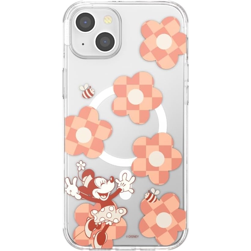 image:imagePopSockets iPhone 14 Plus Phone Case with MagSafe Wireless Charging Compatible Disney  Minnie Checker Flower