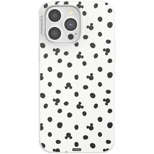 image:imagePopSockets iPhone 14 Pro Max Phone Case with MagSafe Wireless Charging Compatible Disney  Mickey Polka Dot White