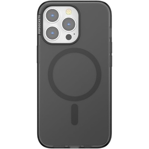 PopSockets iPhone 14 Case with MagSafe, Phone Case for iPhone 14, Grip Sold Separately, Wireless Charging Compatible – Nightshade(Black Transluscent)