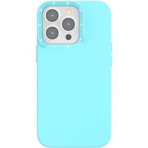 PopSockets iPhone 14 Case with MagSafe, Phone Case for iPhone 14, Grip Sold Separately, Wireless Charging Compatible – Nightshade(Butterfly Pea Blue)