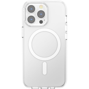 PopSockets iPhone 14 Case with MagSafe, Phone Case for iPhone 14, Grip Sold Separately, Wireless Charging Compatible – Nightshade(Clear)