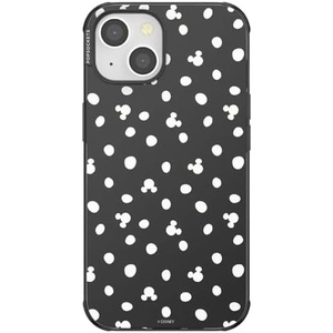 PopSockets iPhone 14 Phone Case with MagSafe, Wireless Charging Compatible, Disney – Mickey Polka Dot Black