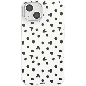 PopSockets iPhone 14 Phone Case with MagSafe, Wireless Charging Compatible, Disney – Mickey Polka Dot White