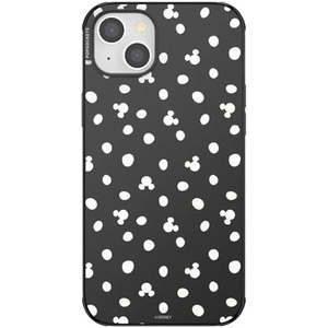 PopSockets iPhone 14 Plus Phone Case with MagSafe, Wireless Charging Compatible, Disney – Mickey Polka Dot Black