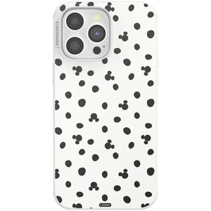 PopSockets iPhone 14 Pro Max Phone Case with MagSafe, Wireless Charging Compatible, Disney – Mickey Polka Dot White