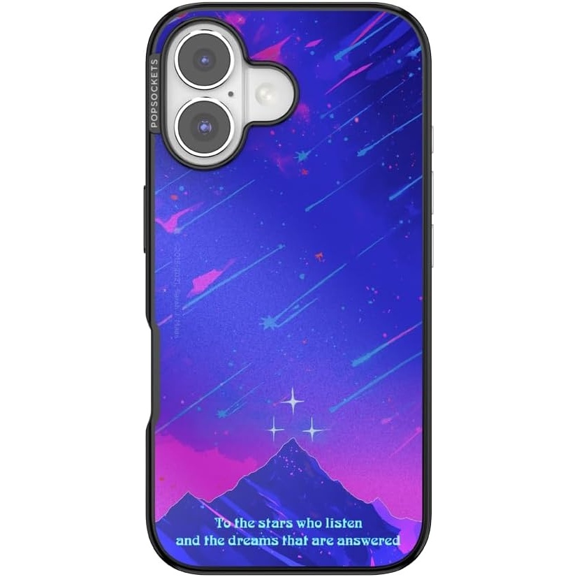 image:imagePopSockets iPhone 16 Phone Case with MagSafe Wireless Charging Compatible Bookish  Mirror Starfall
