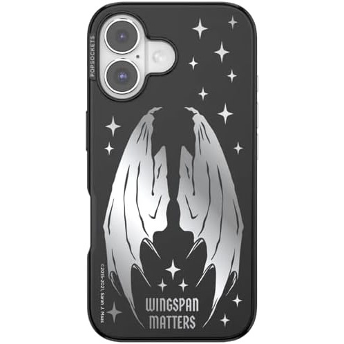 image:imagePopSockets iPhone 16 Phone Case with MagSafe Wireless Charging Compatible Bookish  Wingspan