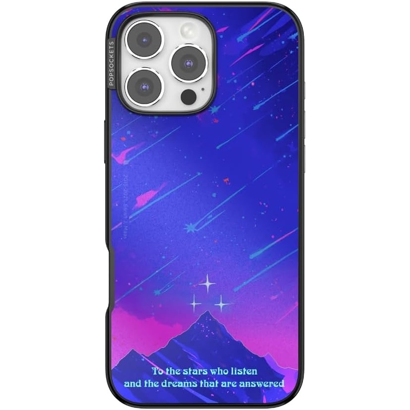 image:imagePopSockets iPhone 16 Pro Max Phone Case with MagSafe Wireless Charging Compatible Bookish  Mirror Starfall