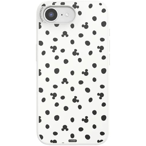 image:imagePopSockets iPhone 16E Phone Case with MagSafe Wireless Charging Compatible Disney  Mickey Polka Dot White