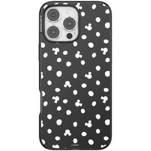 PopSockets iPhone 16 Pro Max Phone Case with MagSafe, Wireless Charging Compatible, Disney – Mickey Polka Dot Black