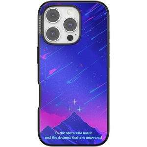 PopSockets iPhone 16 Pro Phone Case with MagSafe, Wireless Charging Compatible, Bookish – Mirror Starfall