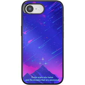PopSockets iPhone 16E/17E Phone Case with MagSafe, Wireless Charging Compatible, Bookish – Mirror Starfall