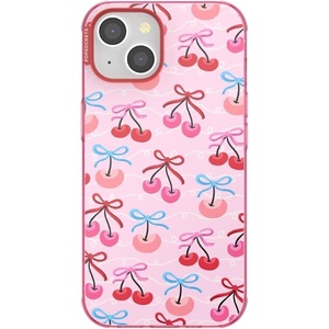 PopSockets iPhone 13 Pro Max Case Compatible with MagSafe, Phone Case for iPhone 13 Pro Max, Wireless Charging Compatible – Cherry Bows(Cherry Bows)
